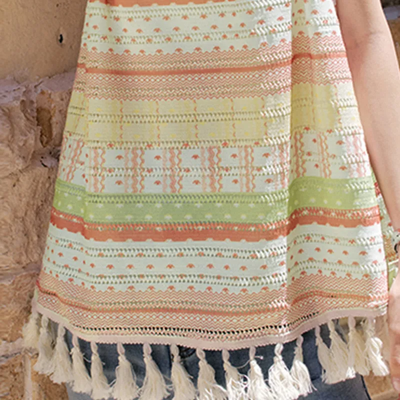 ELF SACK Chiffon Shirts Women's Vacation Floral Multicolor-5