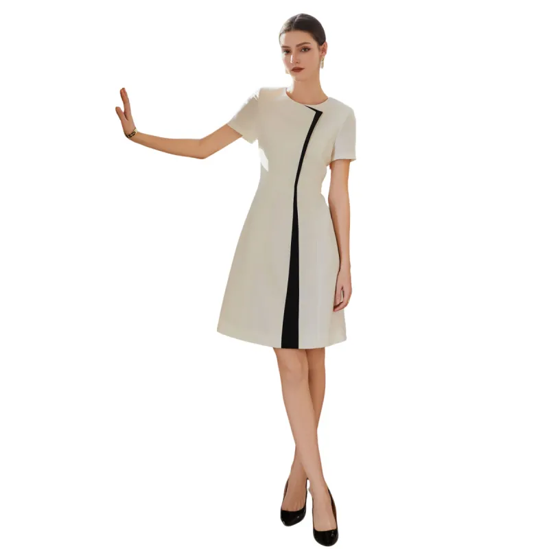 ONE SHALLOW Short Sleeved Dresses Women's White-2