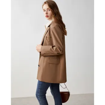 Like The Age Of Water Velvet feel Coat Women's Coffee