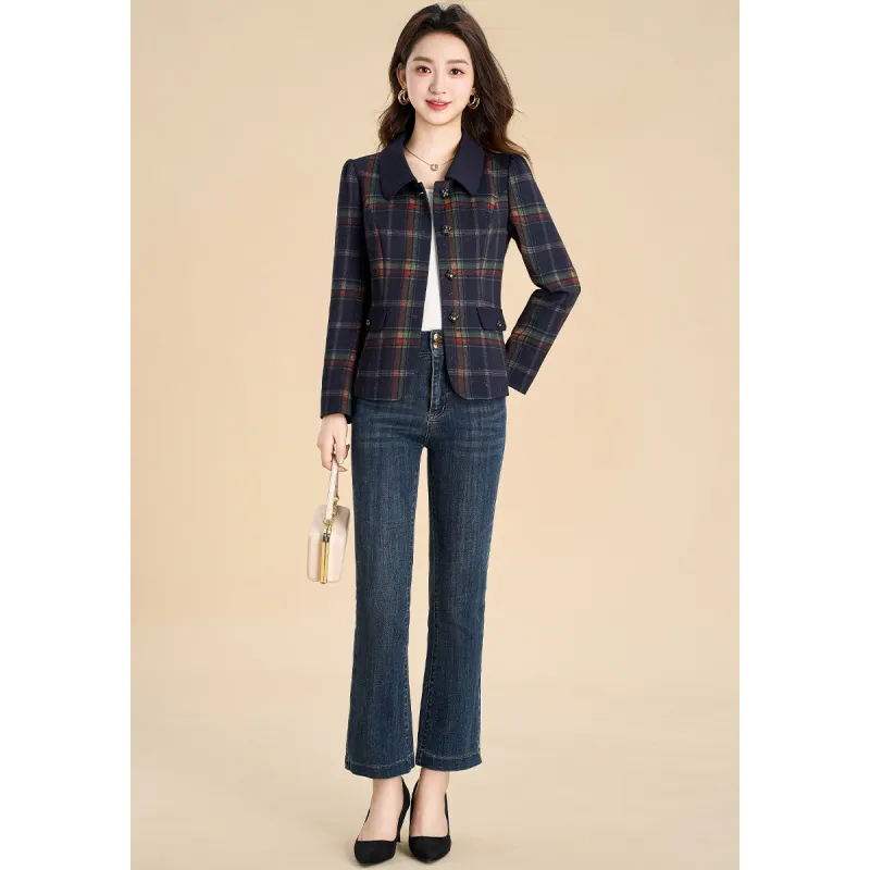 Mylan Cropped Coat Women's Blue-4