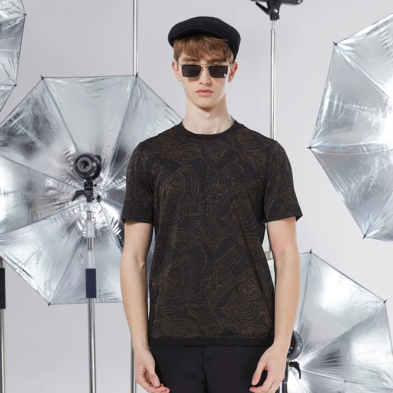 ANDREW MACKENZIE T Shirt Men's Black Orange-4