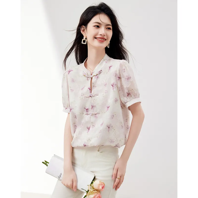 XINFEIYU Shirts Women's Pink-3
