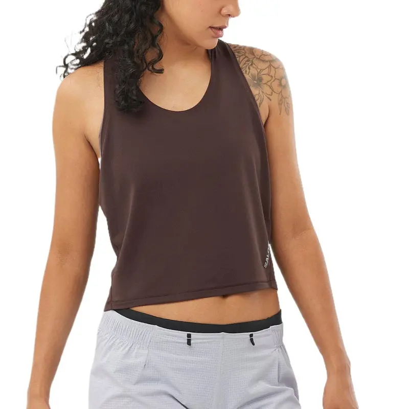 SALOMON SENSE AERO Tank Top Women's Coffee-1