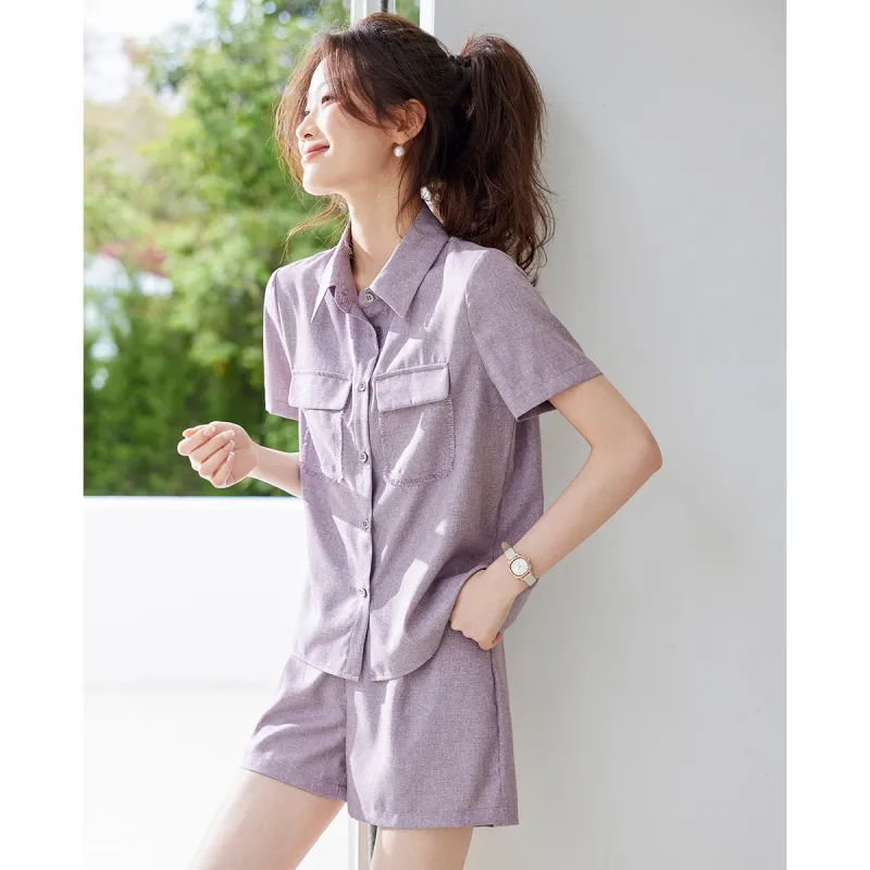 TERRE BLEUE Casual Suit Women's Purple-2