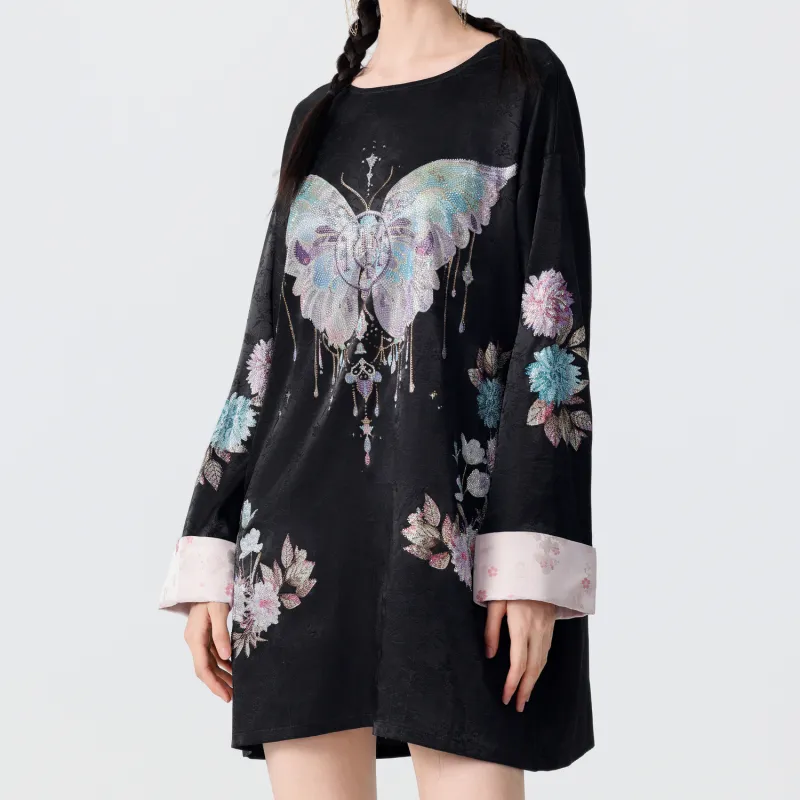 TCH Long Sleeved Dresses Women's Black-5