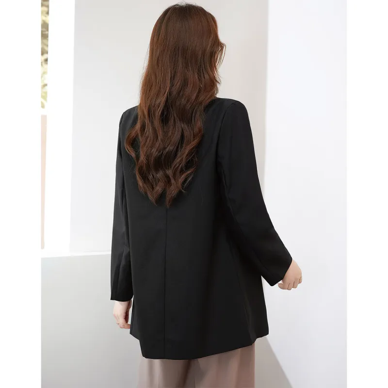 Like The Age Of Water Velvet feel Coat Women's Black-3