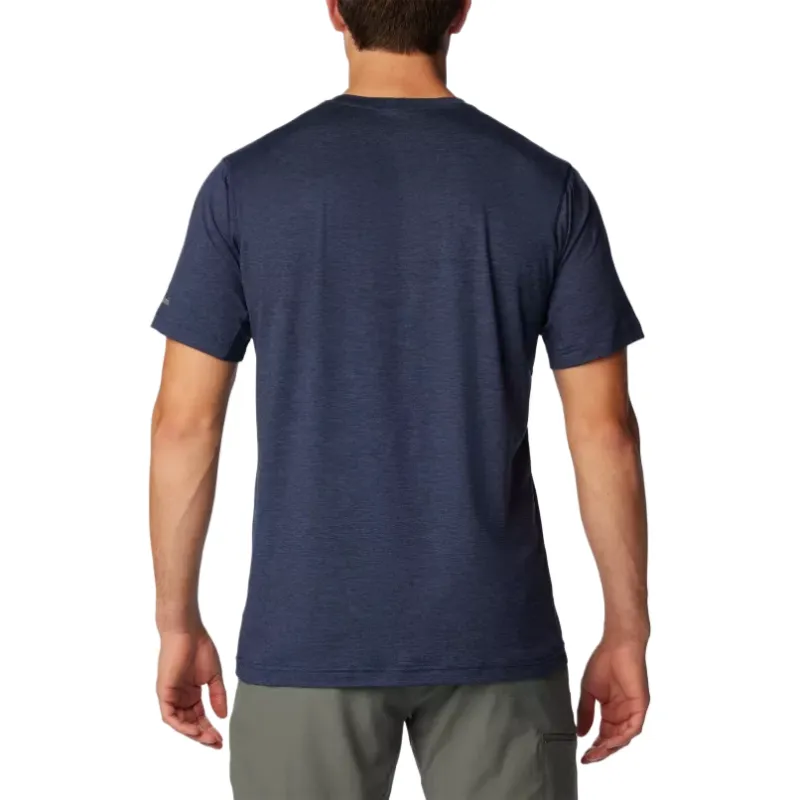 Columbia Collegiate Tech Trail T Shirt Men's Marine Blue-2