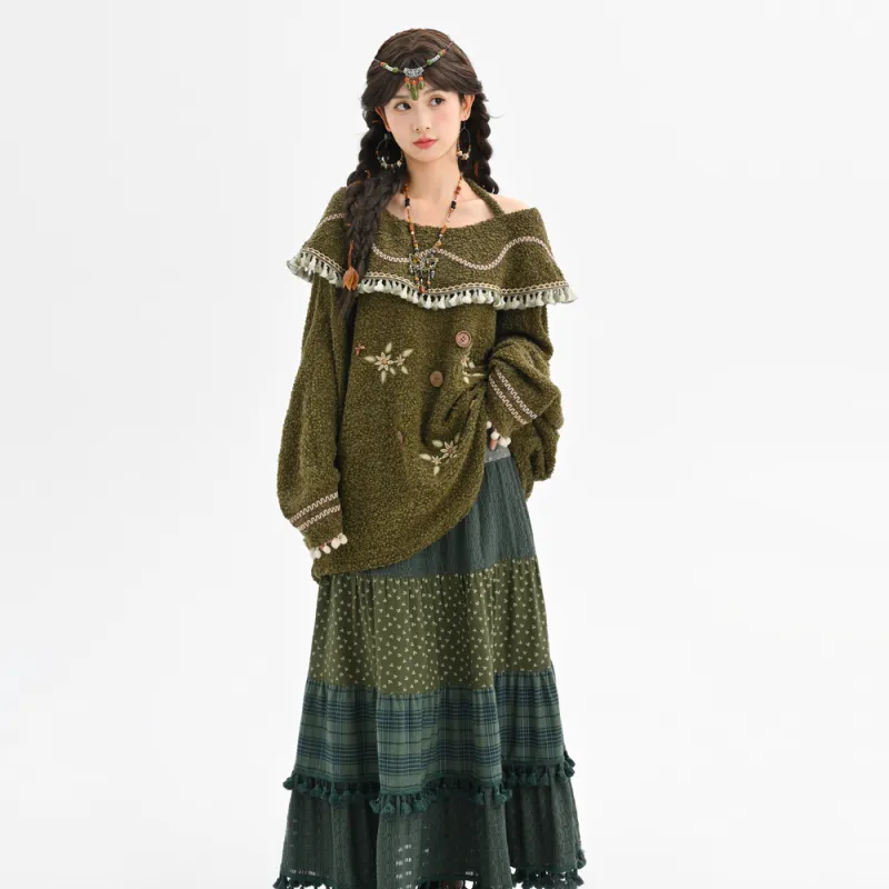 SNBL Two Piece Skirt Sets Women's Sweater+Skirt-7