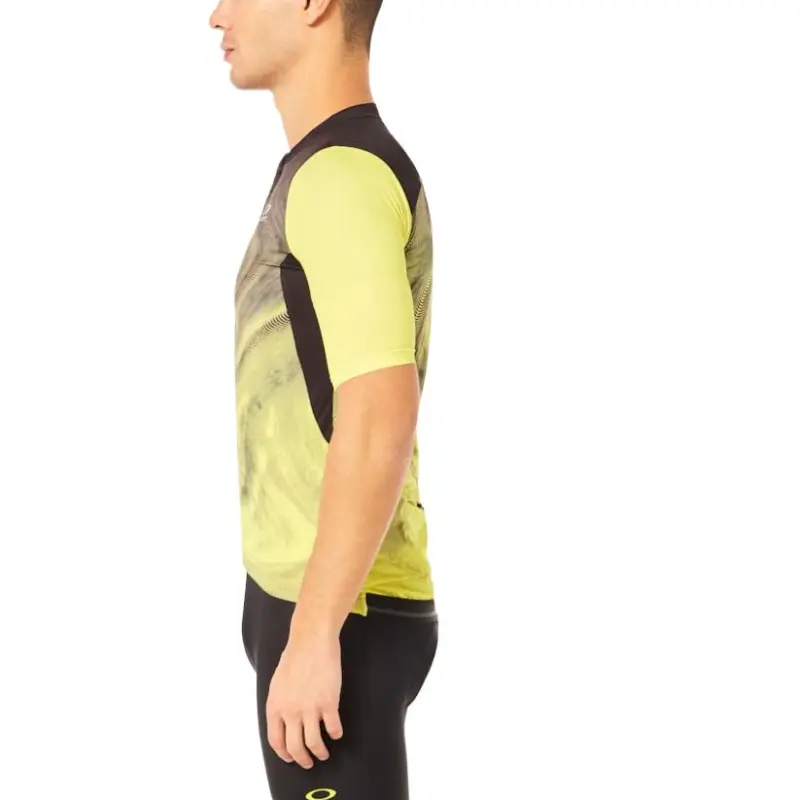 Oakley Endurance Dazzle Camo Jersey Cycling Clothing Men's Black Yellow-4