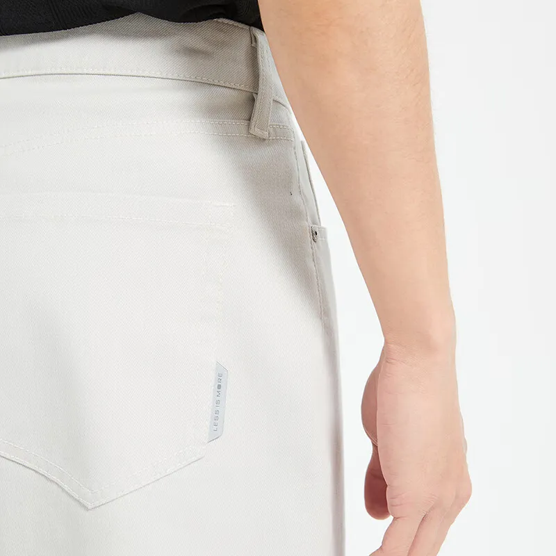 LESS IS MORE Denim Shorts Men's Light Gray-4