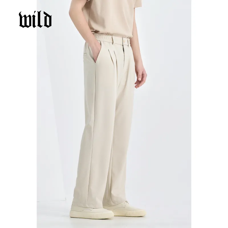 WILD LEADER Suit Trousers Men Warm Apricot[XKW5138Y19M]-1