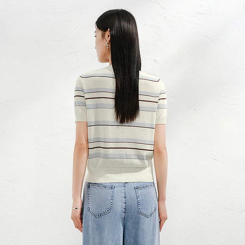 JZ. ANNAKRO Knitwear Women's Stripes Blue-3