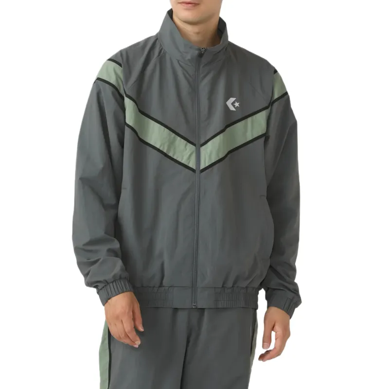 Converse NYLON TRAINING JACKET MENS Jacket Men's Gray-2