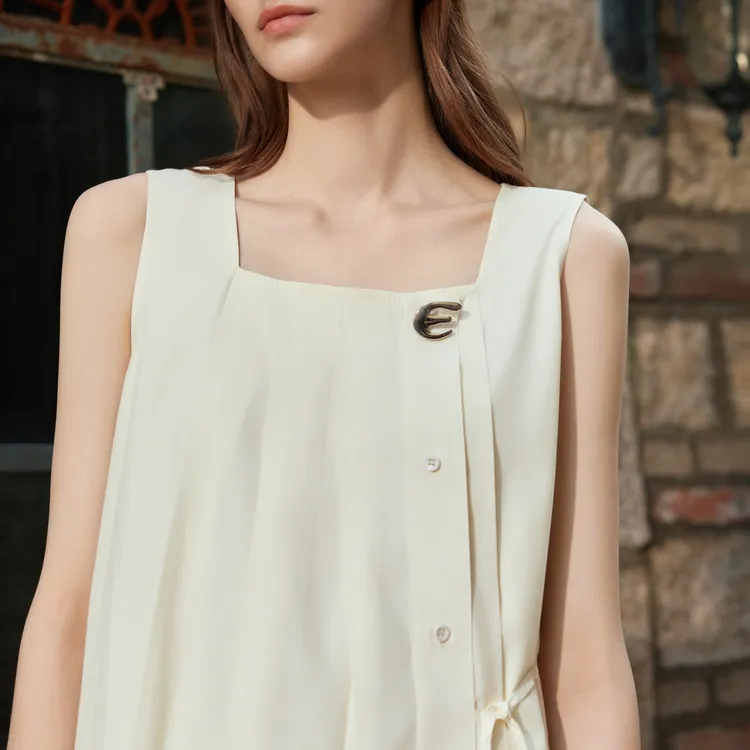 ELLE Sleeveless Dresses Women's Custard-5
