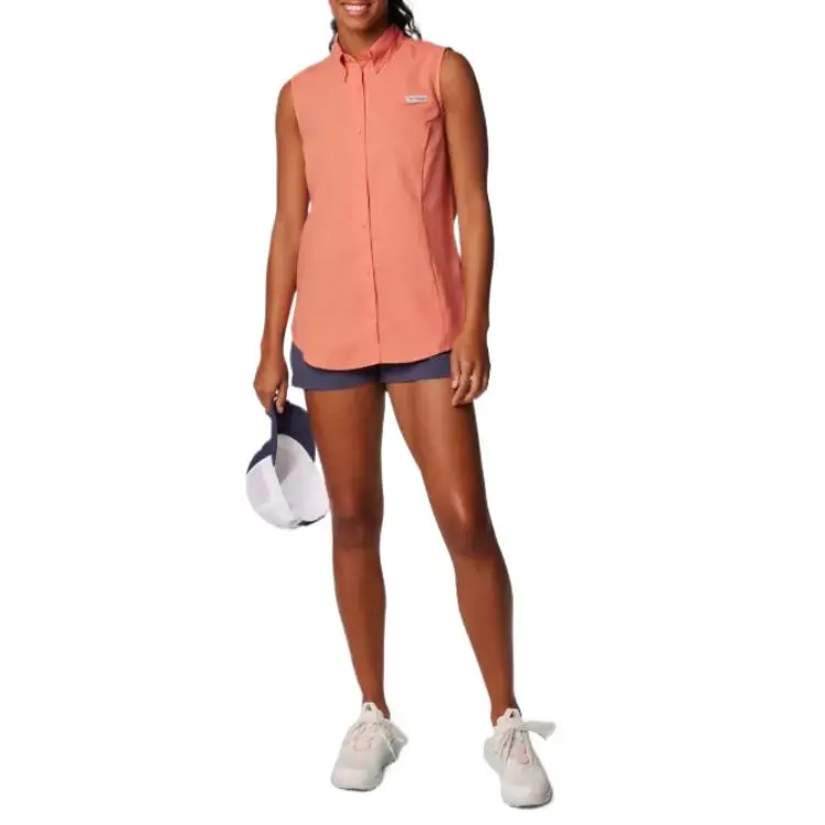 Columbia Omni-Wick Omni-Shade Shirt Women's Fade-Resistant Peach-3