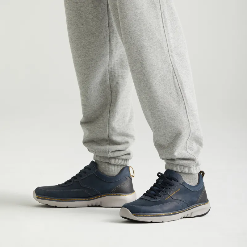 Clarks Artisan Collection Durable Breathable Low Top Casual Shoes Men's Marine Blue-5