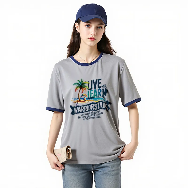 FAIRWHALE Drop Shoulder Sleeve T Shirt Women's-26