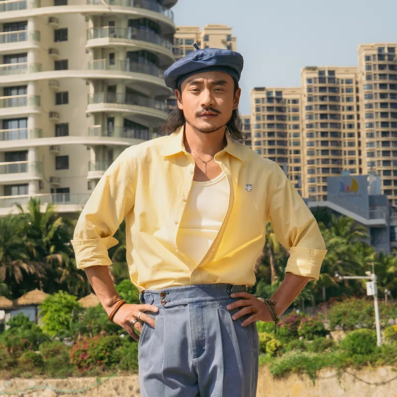 SOARIN YUPPIE Shirts Men Resolute Yellow-4