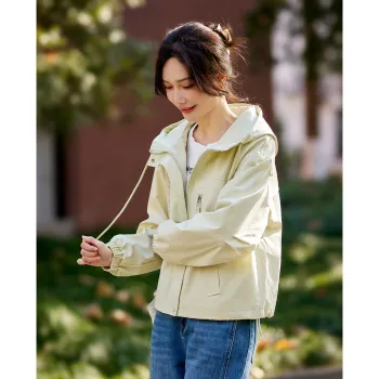 TERRE BLEUE Spring Fall Jacket Loose Fit Women's