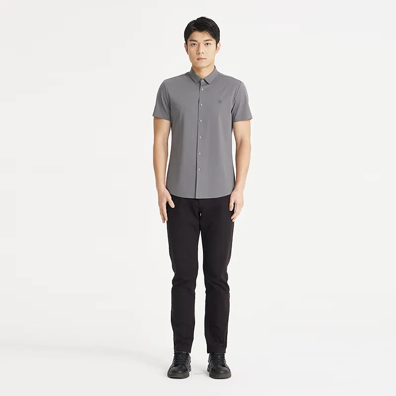 LESS IS MORE Shirt Men's Night Forest Green-3