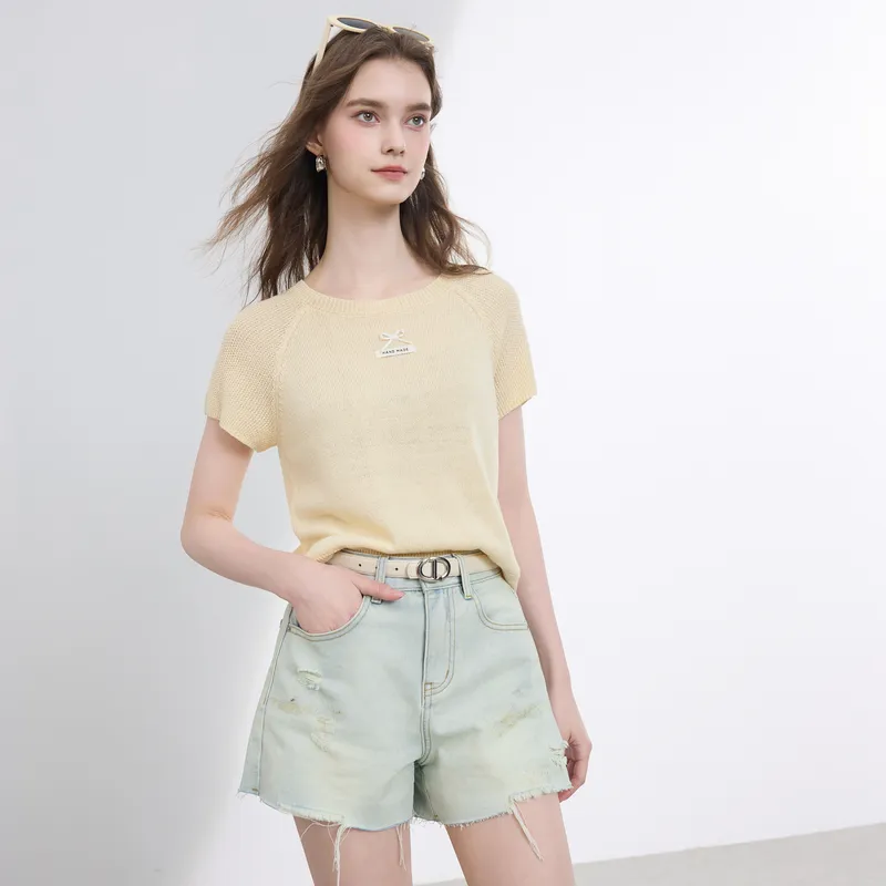 3COLOUR Denim Shorts Women's Glacier Blue-4