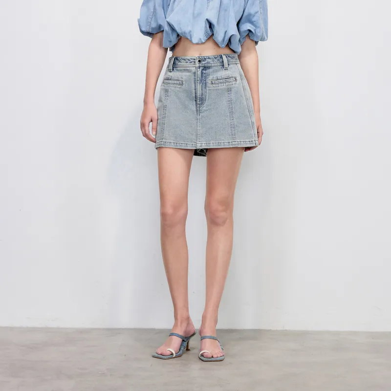 ONLY Denim Shorts Women's J32 Washed Denim Blue-2