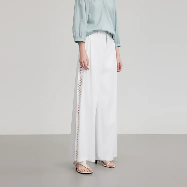 ELLE Casual Pants Women's White-3