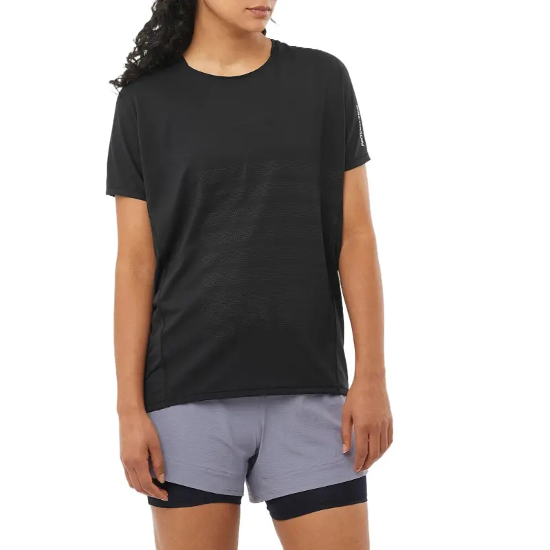 SALOMON SENSE AEROGRAPHIC Regular T-Shirt Women's Pitch Black-1