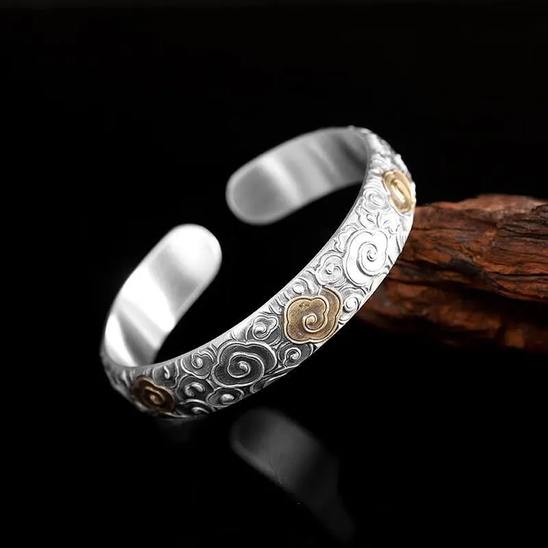 FUYUFU 999 Fine Silver Bangles Unisex-3