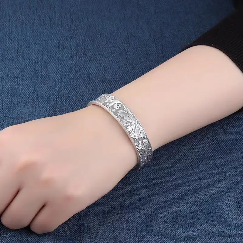 FUYUFU 999 Fine Silver Bangles Women's-3
