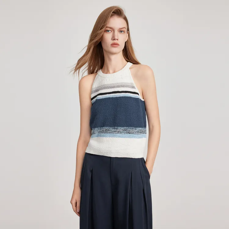 ELLE Tank Tops Women's Stripes-6