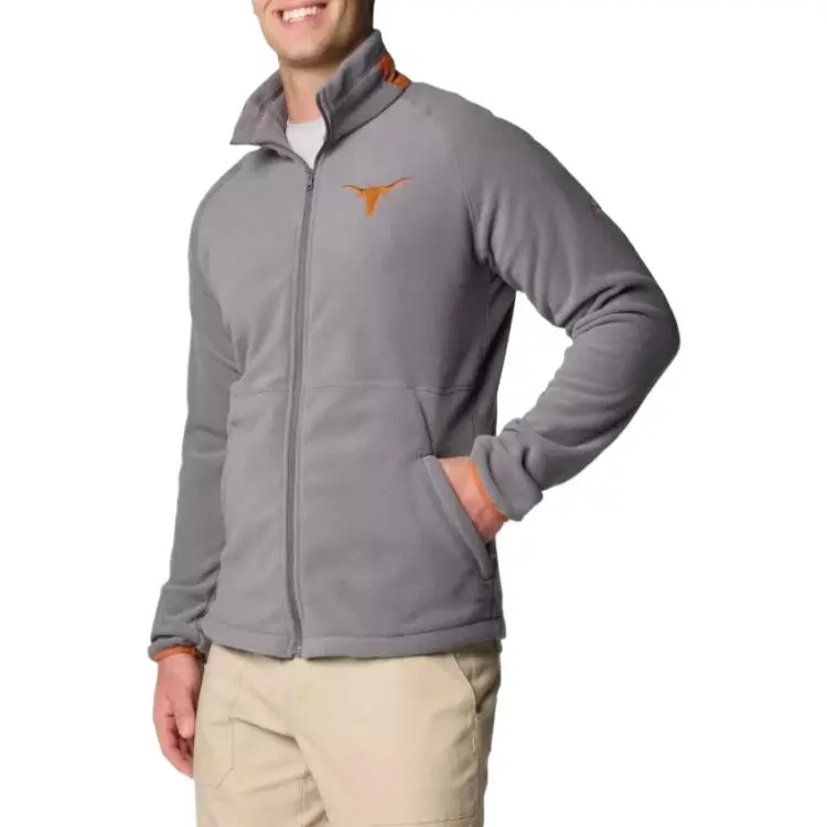 Columbia Men's Collegiate Flanker™ IV Fleece Jacket - Texas Jackets Coats Men's Gray-2