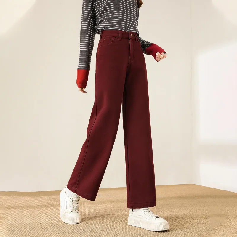 TERRE BLEUE Jeans Women's Red-1