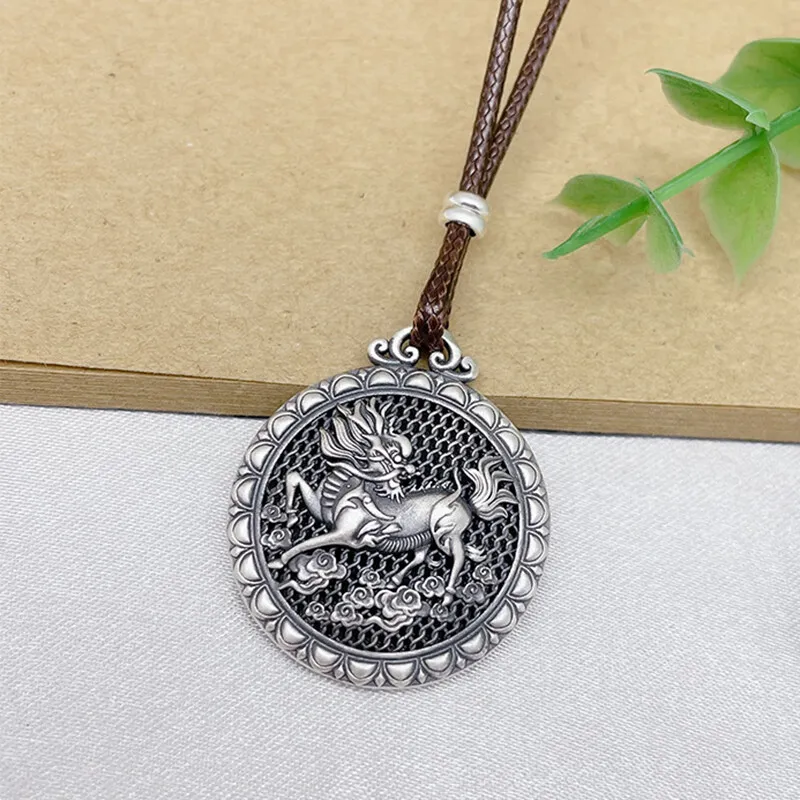 FUYUFU 999 Fine Silver Pendants Unisex-2