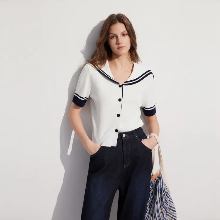ELLE Knitwear Women's White-3