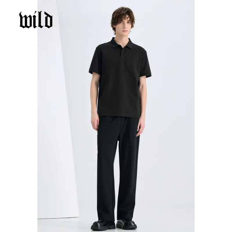 WILD LEADER Polo Shirts Men Mysterious Black[TW5118269H]-3