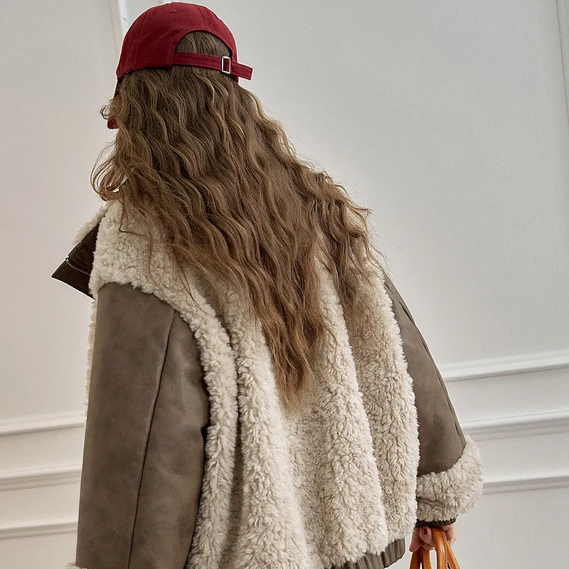 ELF SACK Coat Women's Vintage Coffee-2