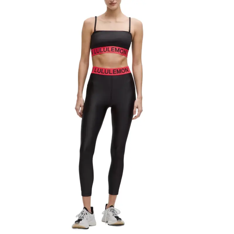 Lululemon High Rise Yoga Pants 25.5' Women's Black Red-2