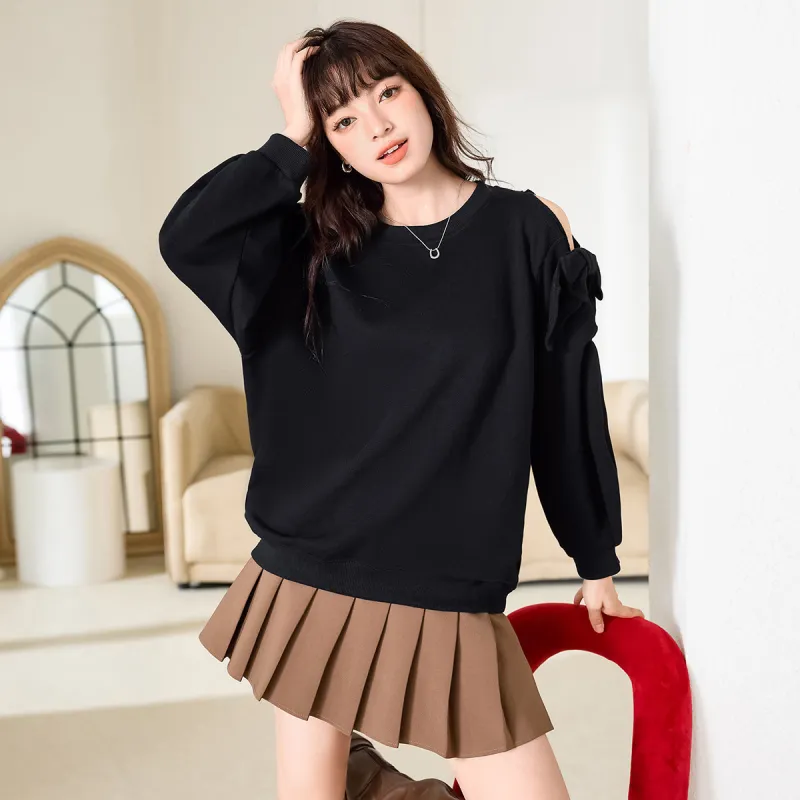 FAWENXIANGZI Sweatshirt Women's Black-2