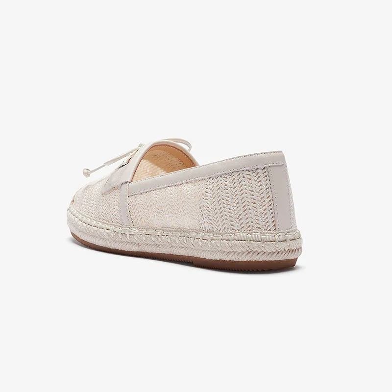 LE SAUNDA Espadrilles Women's Milk Tea Apricot+Brown BEF/Cream White OWF-7