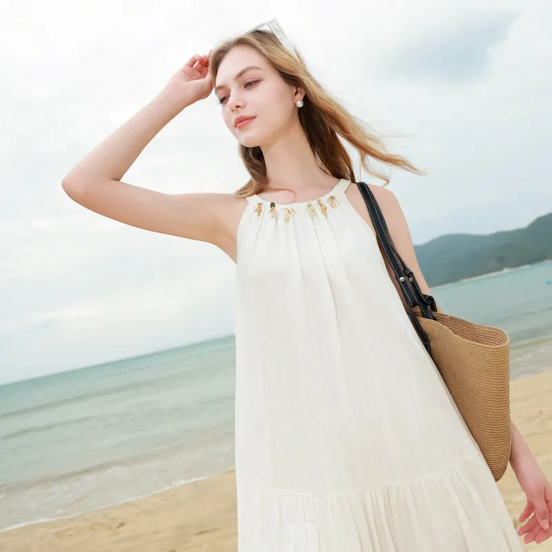 3COLOUR Sleeveless Dress Women's Ecru-4