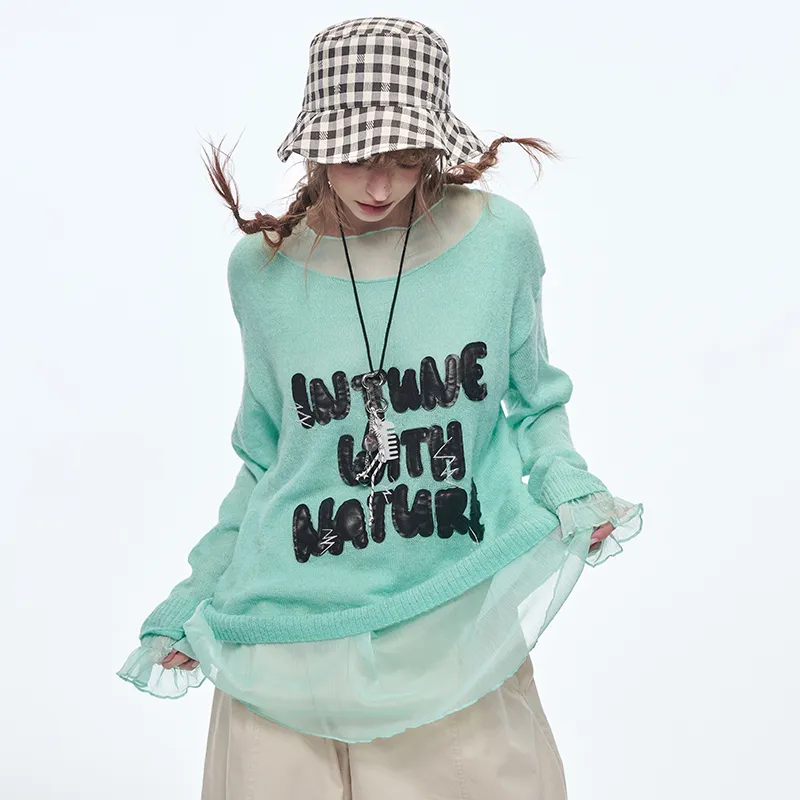 ELF SACK Knitwear Women's Elegance Spring Youth Green-2
