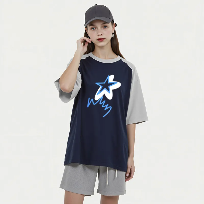 FAIRWHALE Drop Shoulder Sleeve T Shirt Women's-11