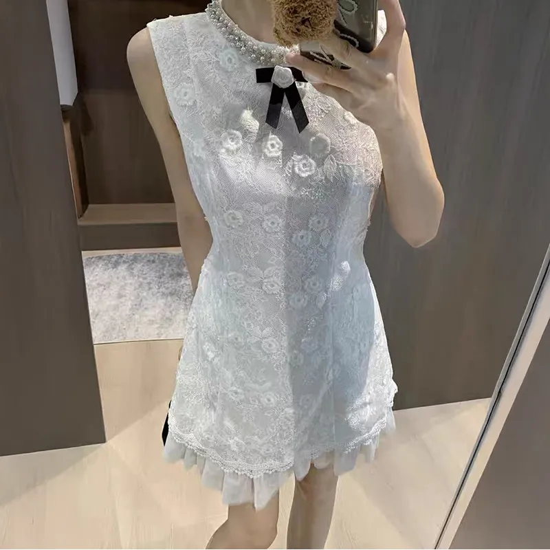 MISSHONEY MH Sleeveless Dress Women's White-4