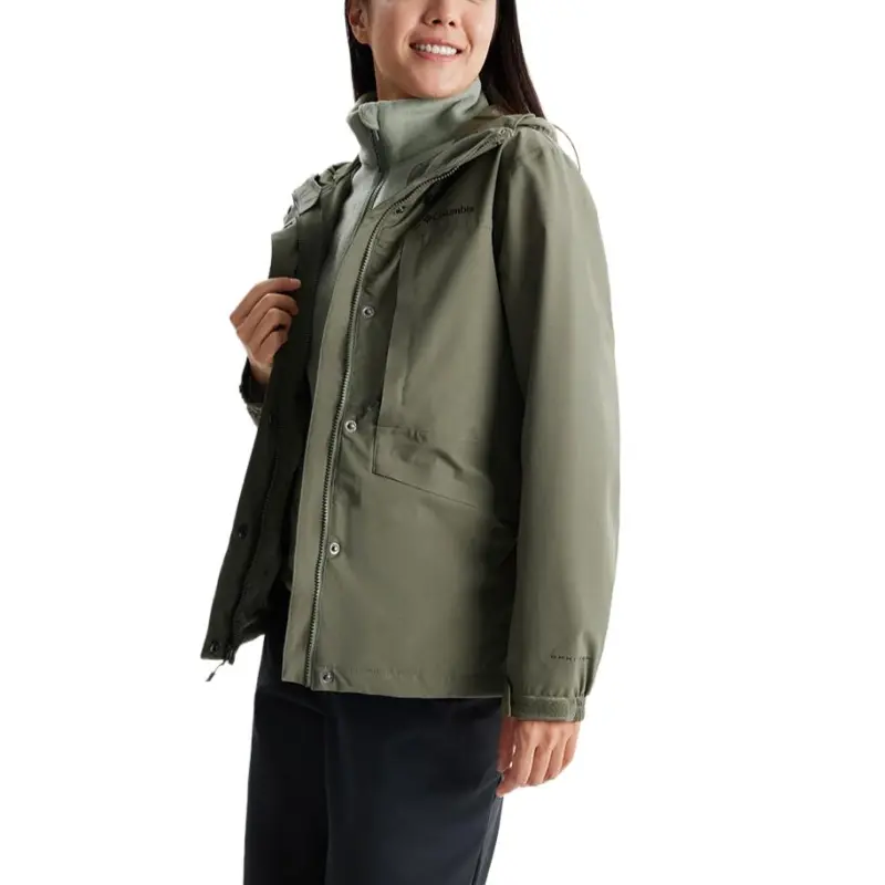 Columbia Urban Living/Travel/Commuting Hiking Waterproof Windbreaker Jacket Women's Green-4