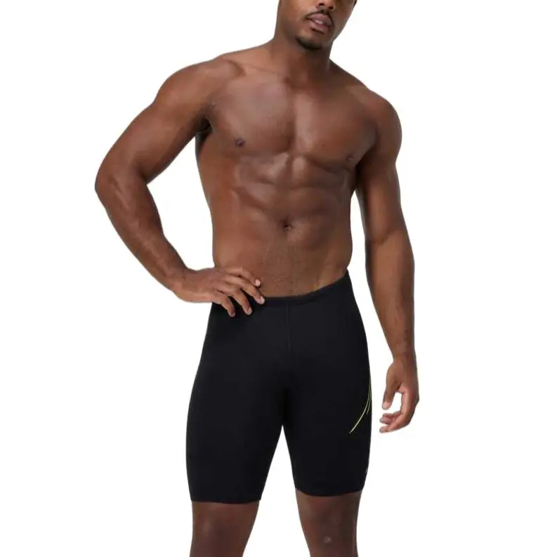 Speedo Swimming Shorts Men's Black Yellow-2