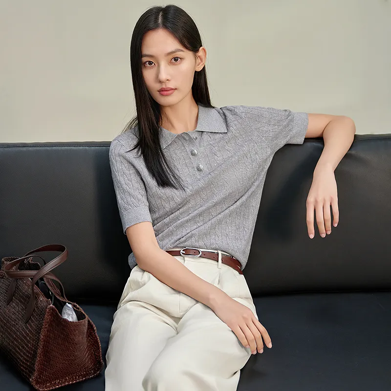 JZ. ANNAKRO T Shirt Women's Light Gray-5