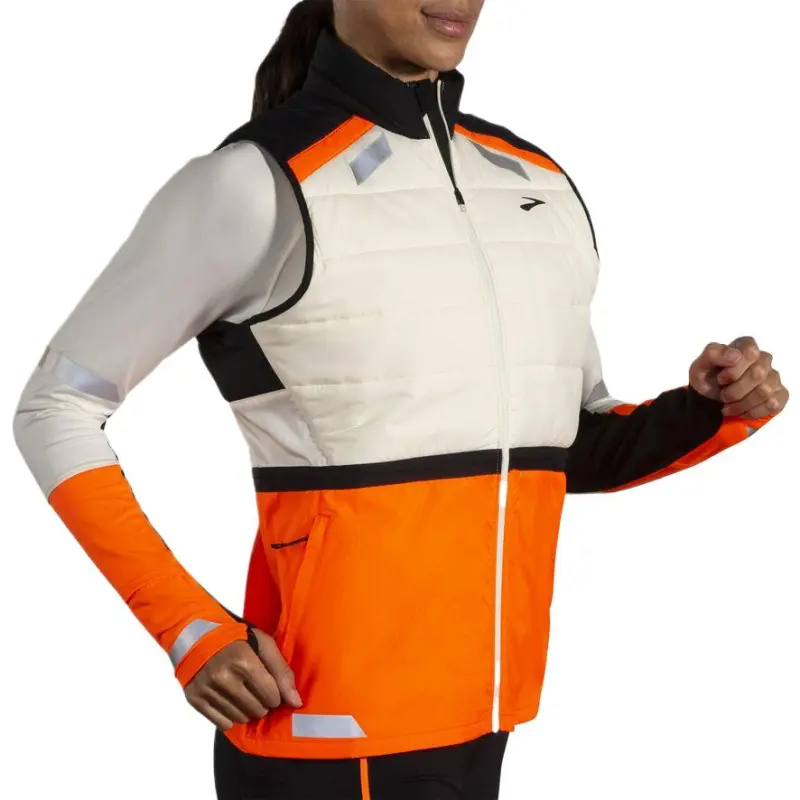 Brooks GO₂ Warmᵀᴹ THERMOLITE® Sport Vests Women's White/Yellow-3