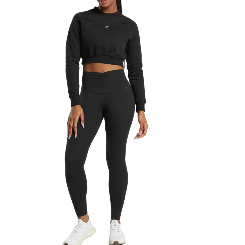 GYMSHARK Sweatshirt Women's Black-3