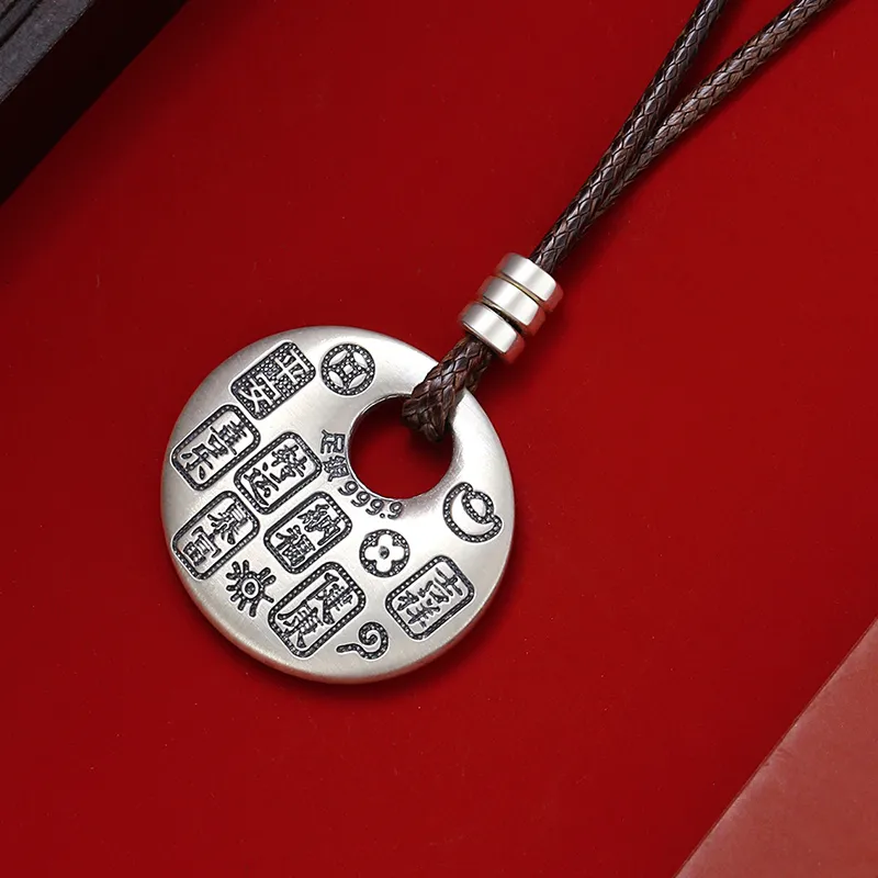 YASHENGZHUBAO S999 Silver Necklaces Unisex-1
